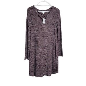 Dress Mauve Space Dyed Maurices Criss Cross Front Size M NWT